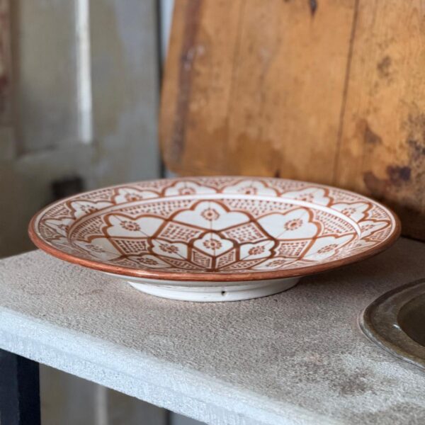 Portofino Fat - Traditionelle Brun och vit, Dia 35cm