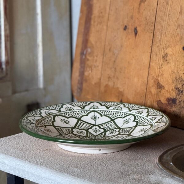 Portofino Fat - Traditionelle Grön och vit, Dia 35cm