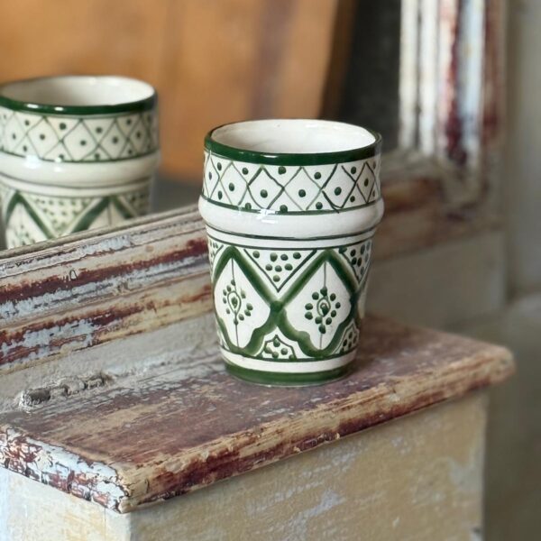 Portofino Mugg - Traditionelle Grön och vit, H10 cm