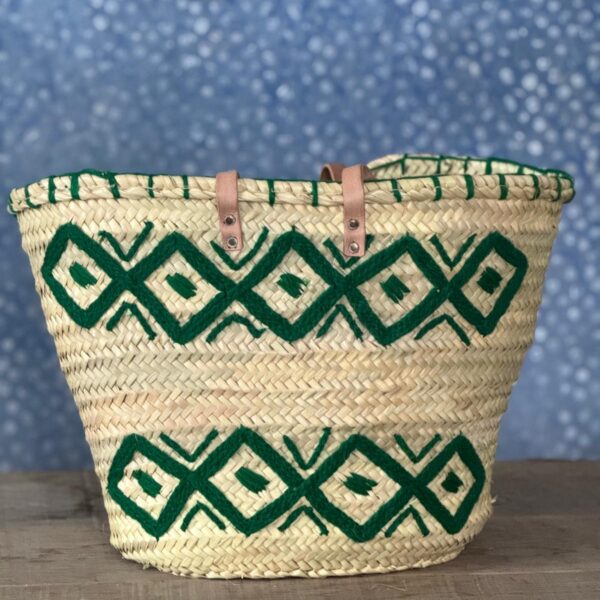 Un panier - Large, Korg med gröna detaljer