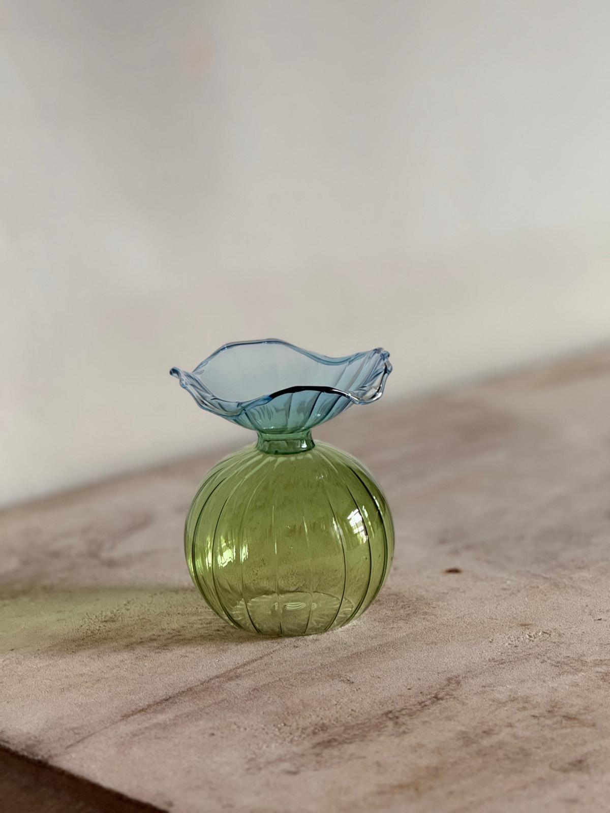 Vas Petal – Blå/Grön, 11,5×9