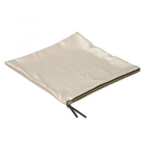 Kuddfodral i satin cremefärgat